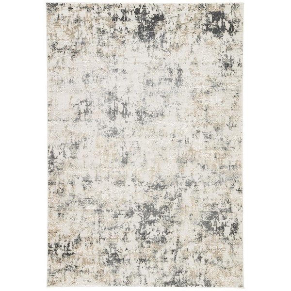 Jaipur Rugs Cirque Machine Made Arvo Design Rectangle Rug, White Sand - 2 x 3 RUG137455